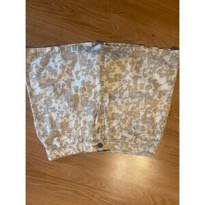 Beau Dawson Size 10 Floral Skirt Built In Shorts Pockets Zipper Linen/Cotton